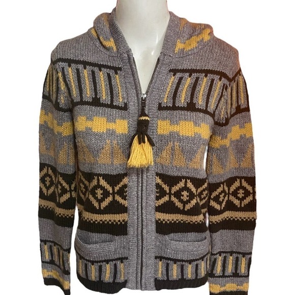 Anthropologie X Sparrow Fairisle Hooded Sweater Size S - Picture 3 of 10